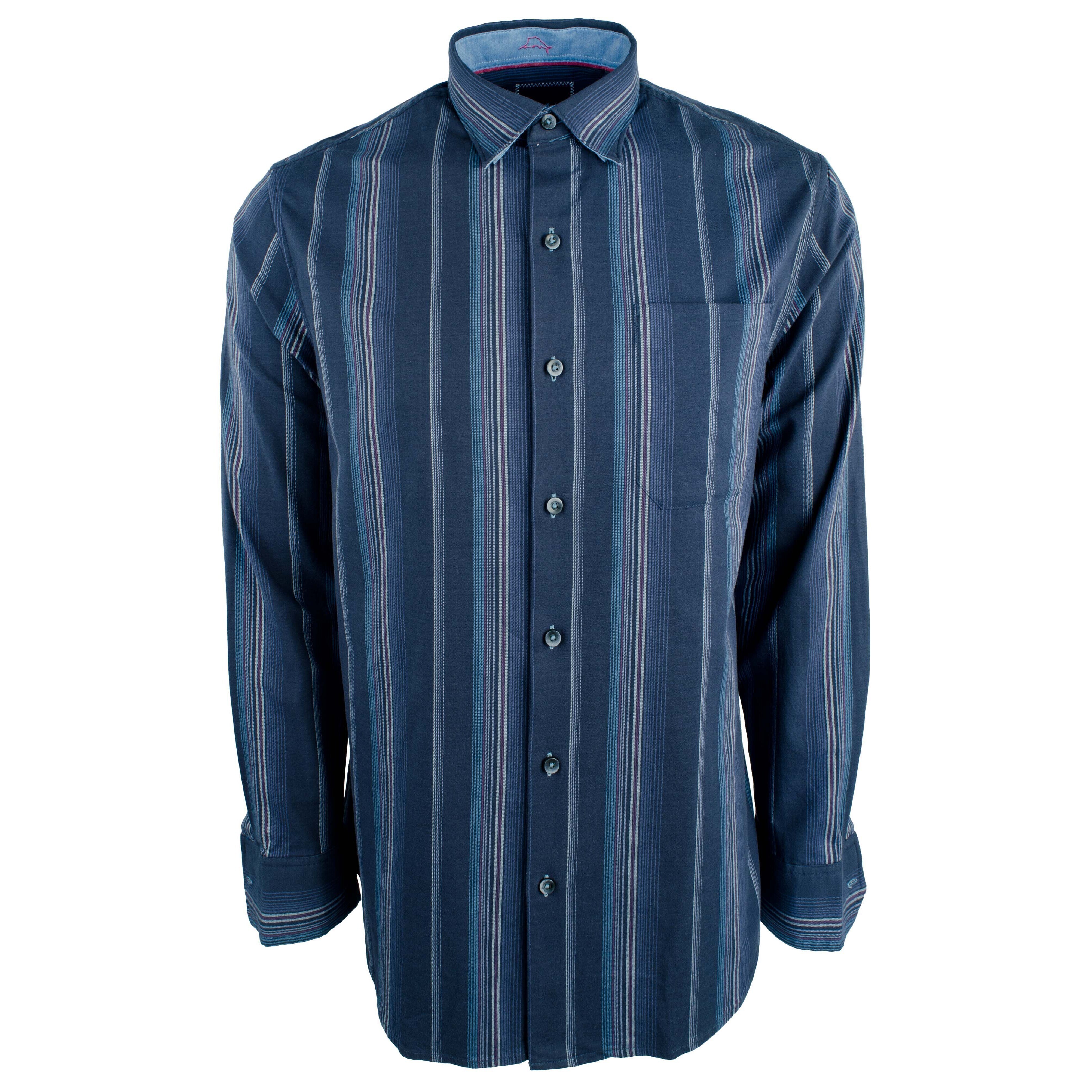Tommy Bahama Men's Sail Over Stripe Stretch Long Sleeve Shirt-Od-S
